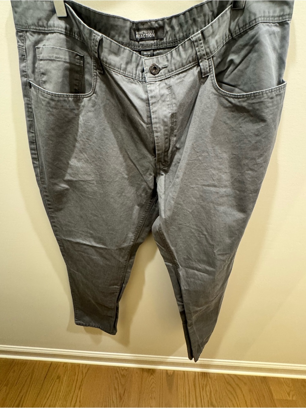 Kenneth Cole Reaction Men’s Gray Stretch Pants 36×32